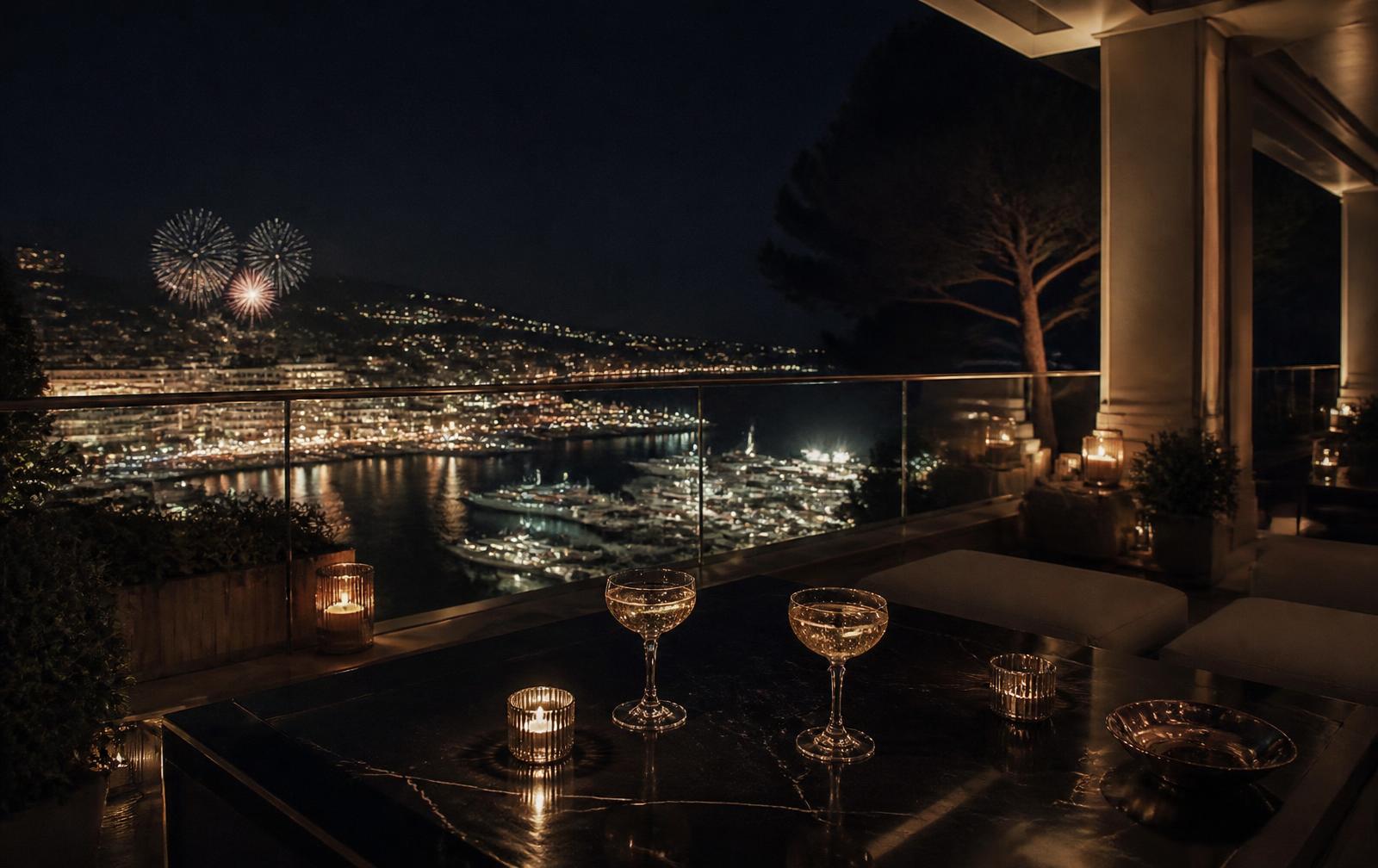 Butler service on a private residence terrace during a major event